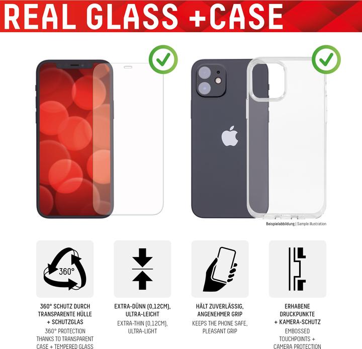 Image du produit Displex Real Glass, 2D Panzerglas + Handyhülle (1 pièce(s), Apple iPhone 6, Apple iPhone 8, Apple iPhone 7, Apple iPhone SE (2ème génération), Apple iPhone SE (3ème génération))