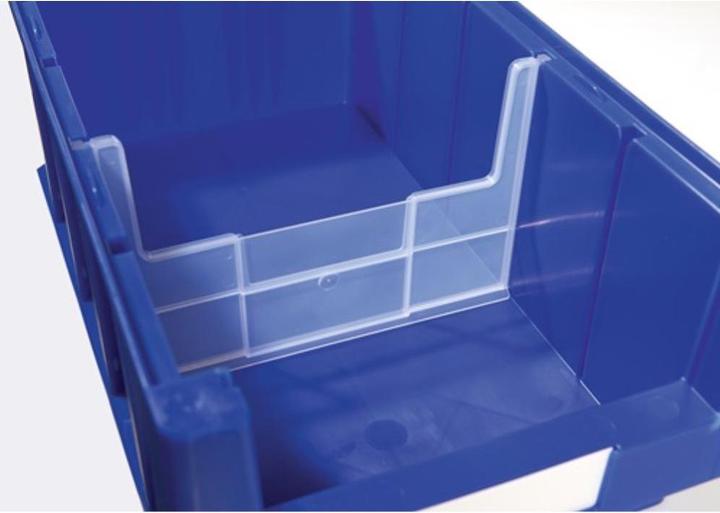 Actual product image LA-KA-PE Divider for shelf box W. 230 mm PP transparent, open (23 cm)