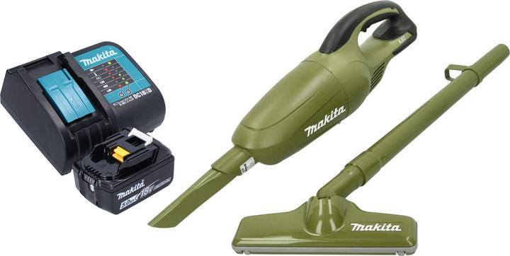 Actual product image Makita DCL 180 STO cordless hoover 18 V 0.65 l Olive Outdoor Adventure series + 1x rechargeable battery