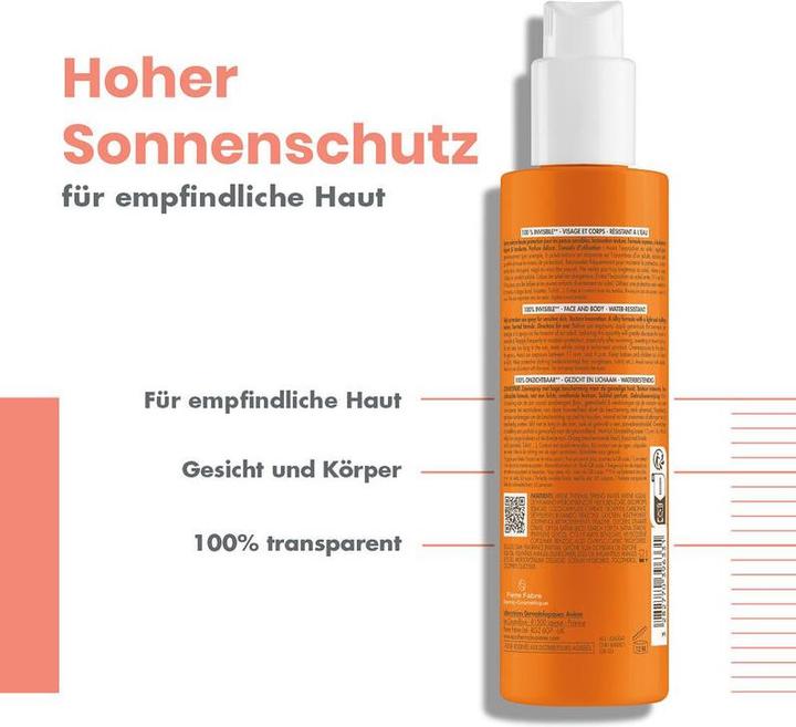 Actual product image Avène Sonnenspray (Sun spray, SPF 50, 200 ml)