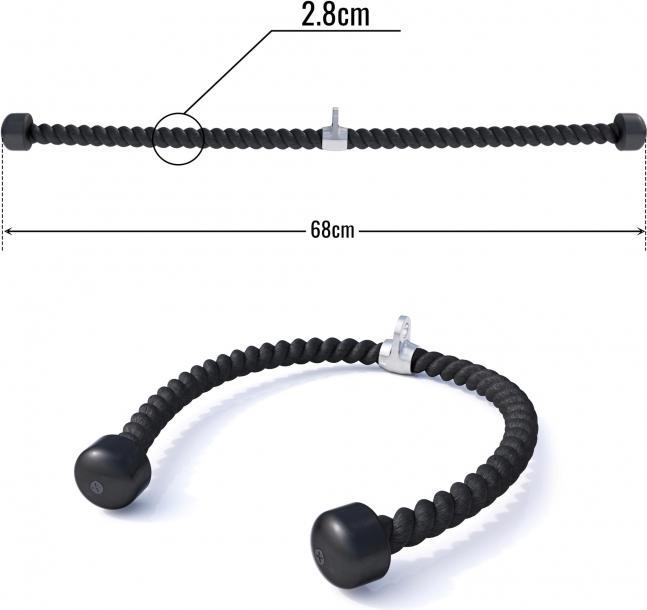 Actual product image Gorilla Sports Nylon tricep rope