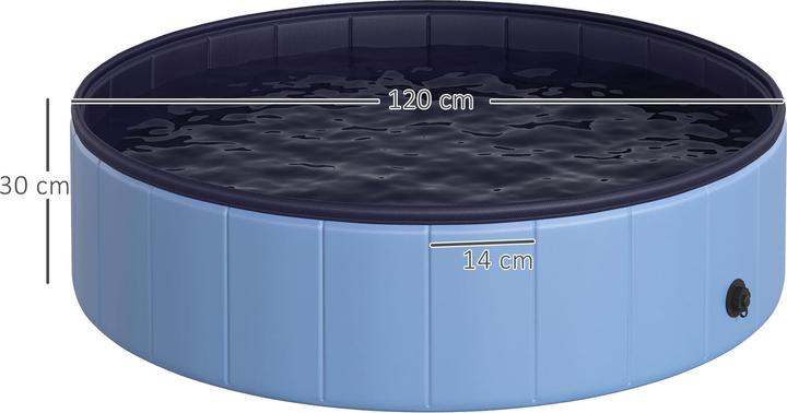 Immagine prodotto PawHut Piscina per cani con valvola di scarico dell'acqua (Piscina per cani)