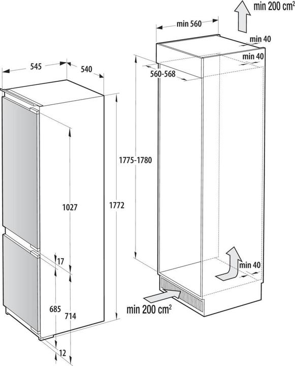 Immagine prodotto Gorenje NRKI517C62WF (252 l)