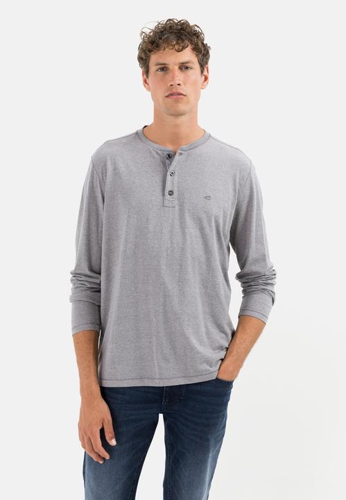 Actual product image Camel Active Long sleeve henley shirt in sustainable cotton mix (L)