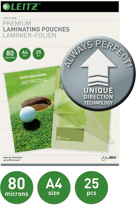 Actual product image Leitz Laminating foil (A4, 25 Piece, 80 µm)