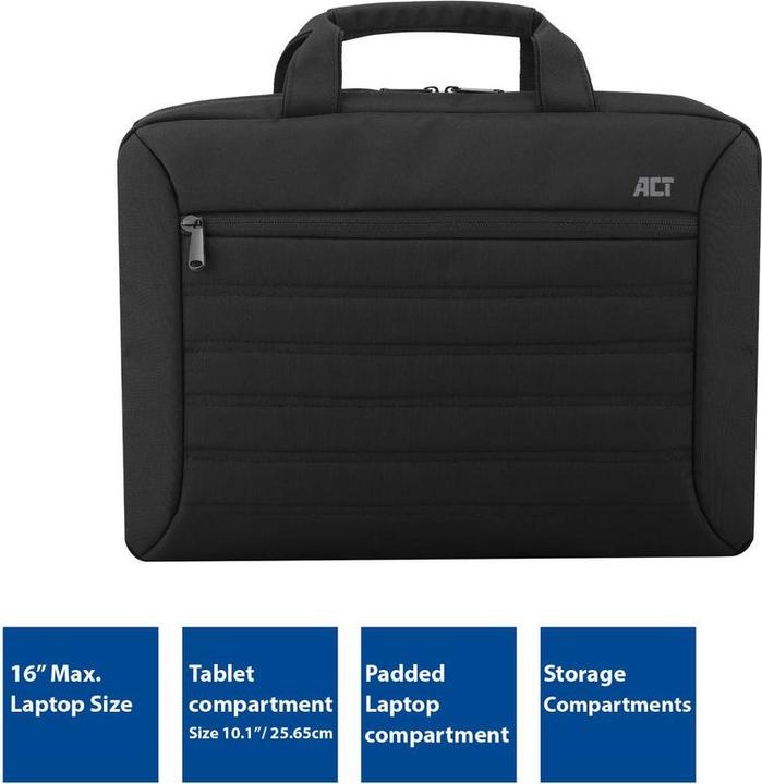 Urban, sac à bandoulière, 16 pouces, Noir (16", Universel)