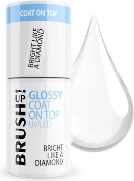Produktbild Brush up Brushup Glossy Coat On Top Uv Led Hybrid Nail Top Coat Bright Like A Diamond 5g