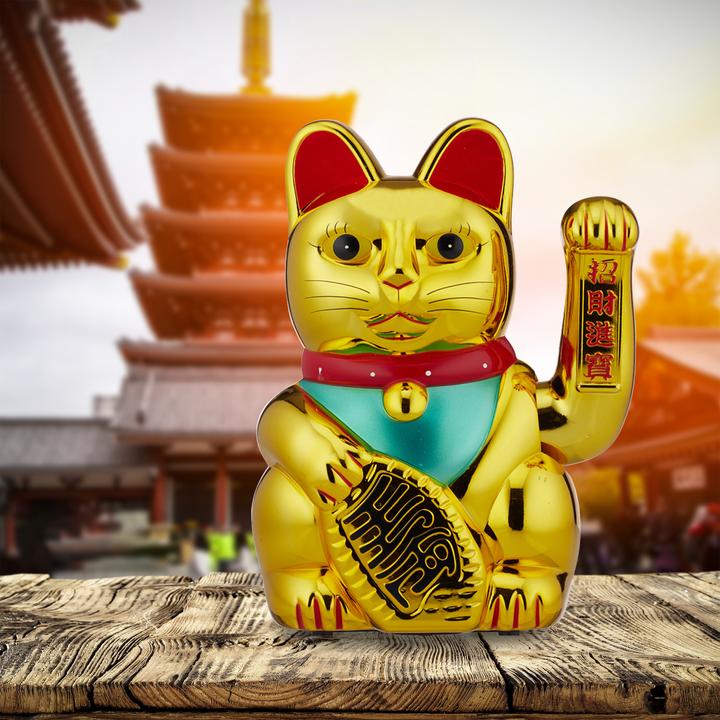 Actual product image Relaxdays XXL Maneki Neko Waving Cat (33 x 48 x 24 cm)