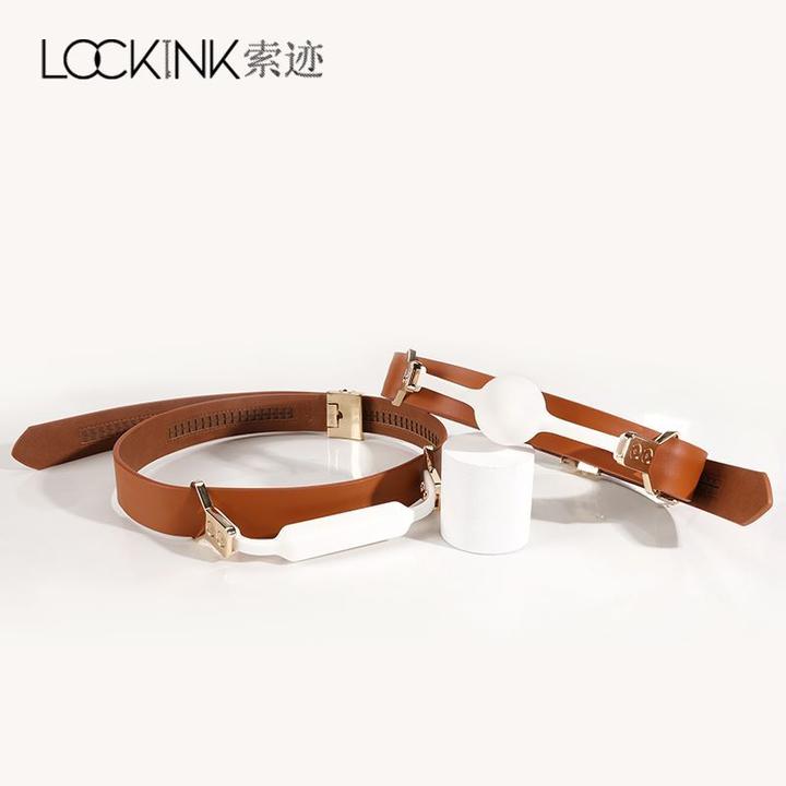 Actual product image Lockink Ball-Gag & Gag-bite Set - brown