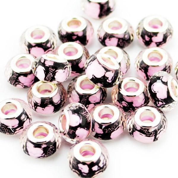 Immagine prodotto Hermex LOVE Bead argento placcato 925 - Rosa argenteo (Plexiglas, Argento 925)