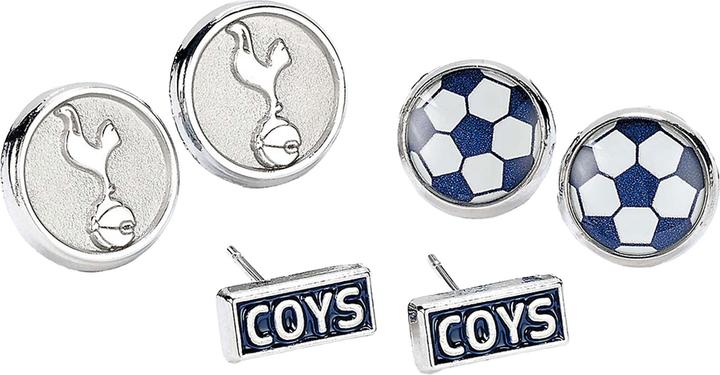 Tottenham Hotspur FC Ohrstecker Coys Silberfarben 3erPack Set (100% synthetisches Material)