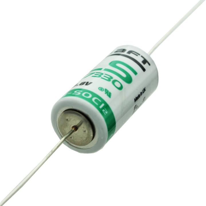 Actual product image Saft Battery ER17330, LS17330 with axial wires (1 pcs., 2/3 A, 2100 mAh)