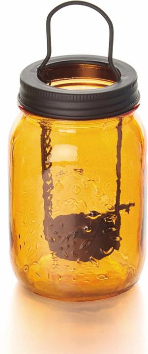 Produktbild Balthasar Windlicht Glas mit Teelichteinsatz Orange (1 x, 9.5 x 19.5 x 9.5 cm)