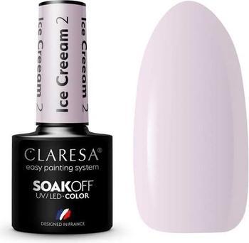 Image du produit Claresa Vernis à ongles UV Ice Cream 5ml - Lot de 2 (Rose, Vernis couleur)