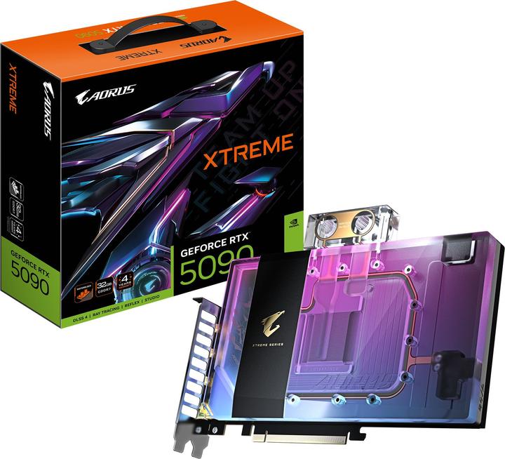 Produktbild Gigabyte AORUS GeForce RTX 5090 XTREME WATERFORCE WB 32GB (32 GB)