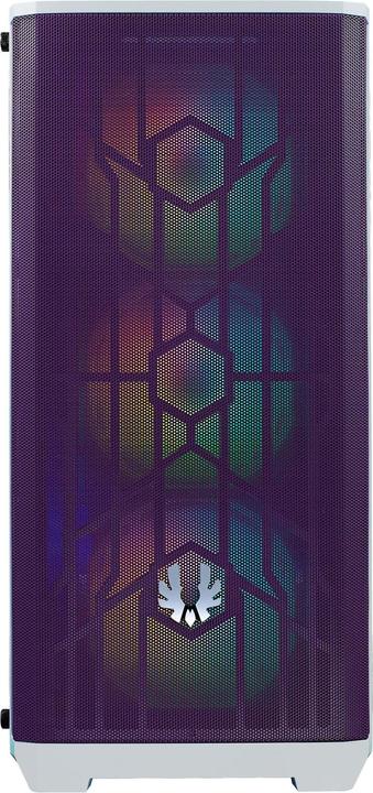 Actual product image BitFenix Nova Mesh SE TG ARGB Midi Tower, Tempered Glass - white/purple (ATX, mATX, Mini-ITX)