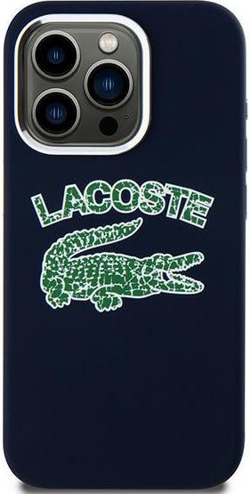Actual product image Lacoste LCHMP15XUCRV iPhone 15 Pro Max 6.7" granatowy/marine hardcase Silicone Cracked Logo MagSafe (Apple iPhone 15 Pro Max)