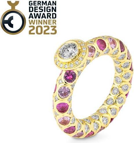 Produktbild Breuning RING - E.SAFIR PINK/Brillant (59, 585/14 K Gold)
