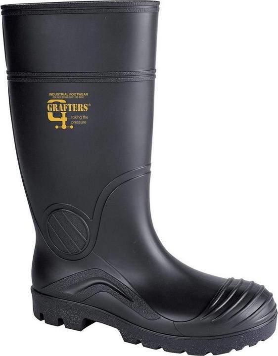 Grafters Pvcsicherheitsgummistiefel Wasserdicht