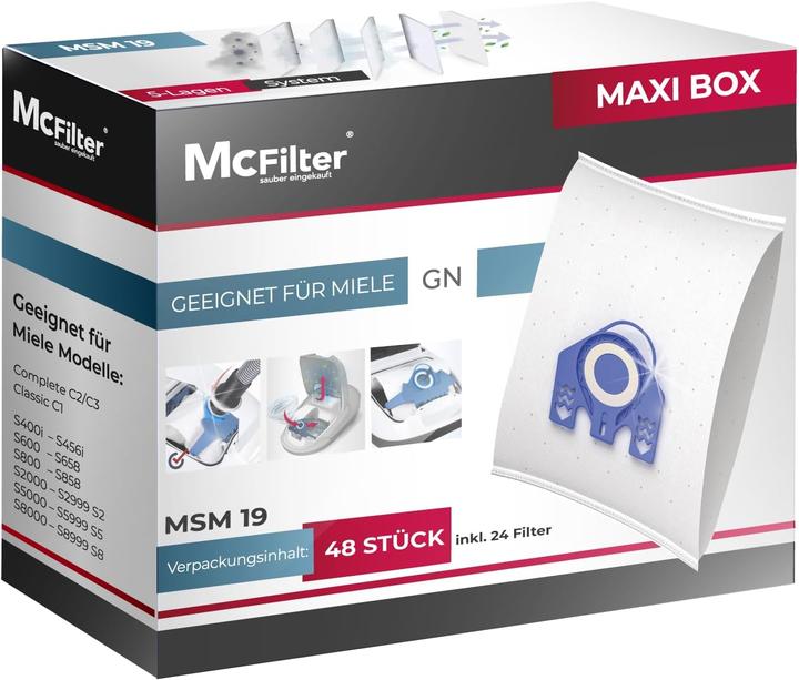 Mc Filter Staubsaugerbeutel-Set für Miele GN Serie (48 x)