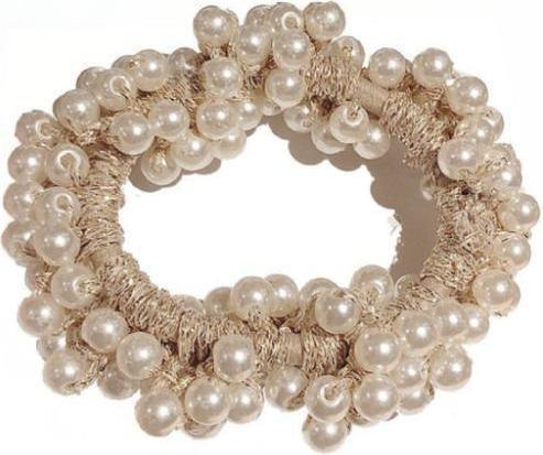 Actual product image Equipage pearl hair elastic for (Hair tie)