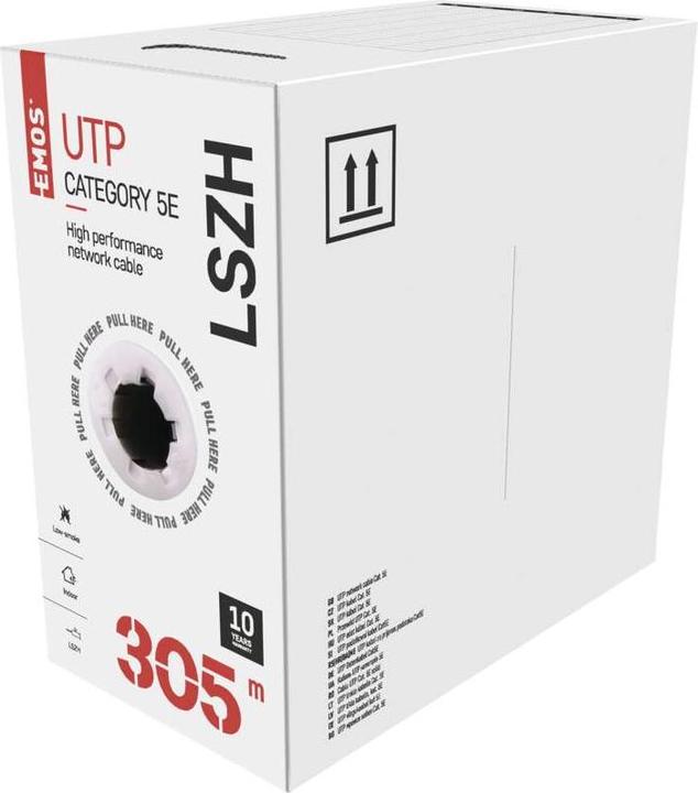Immagine prodotto Emos Cavo dati UTP CAT 5E LSZH, 305m (CAT5e, 305 m)