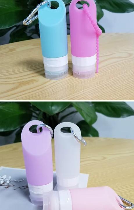 Immagine prodotto Swissdetector kit di bottiglie da viaggio portatili in silicone - impermeabile - 58 ml (Prodotto per l'igiene)