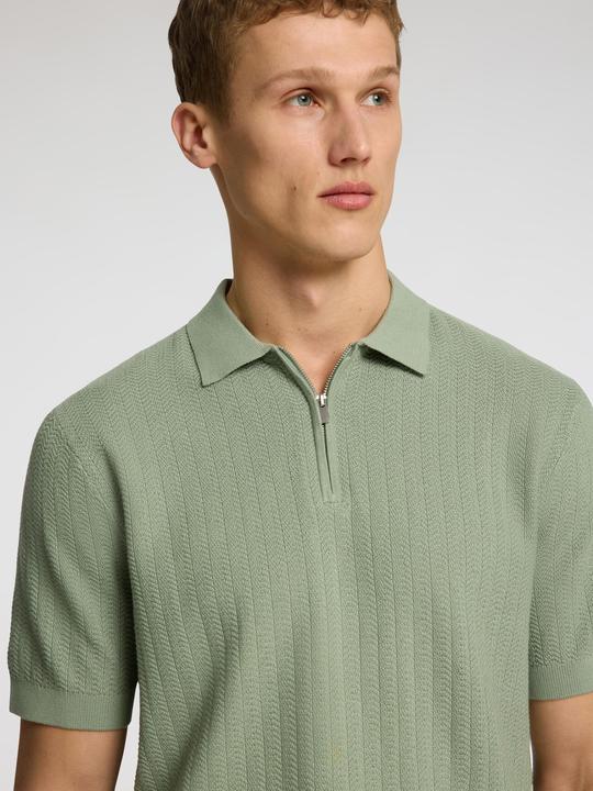 Actual product image Selected Homme Slhcran Ss Knit Structure Half Zip Polo (XXL)