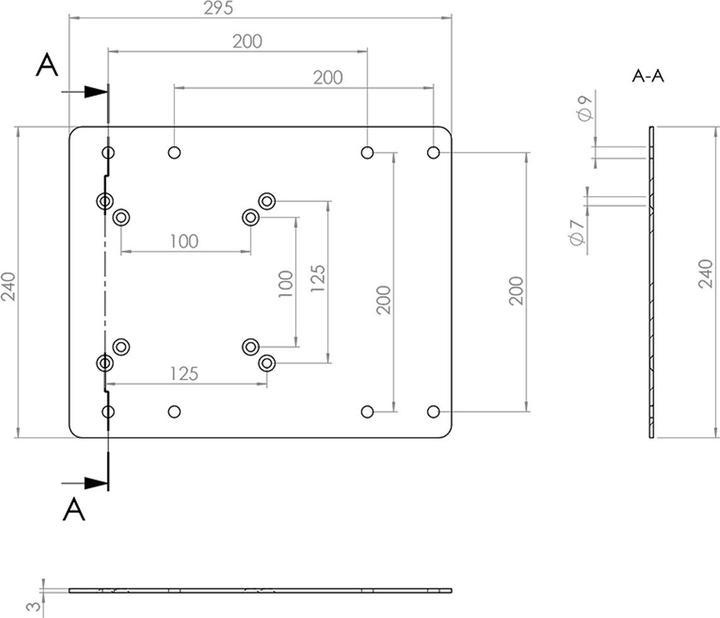 Actual product image Hagor Samsung Q-Series 32 - Portrait Adapter Plate