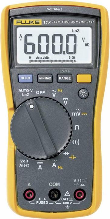 Produktbild Fluke 117/323/TB25 Hand-Multimeter, Stromzange digital inkl. Prüfkabel, inkl. Tasche CAT III (CAT III 600V)
