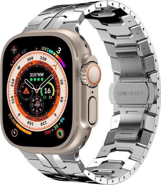 Actual product image MU Style OH Series Stainless Steel Iron Man Replacement Bracelet (20 mm, Stainless steel)