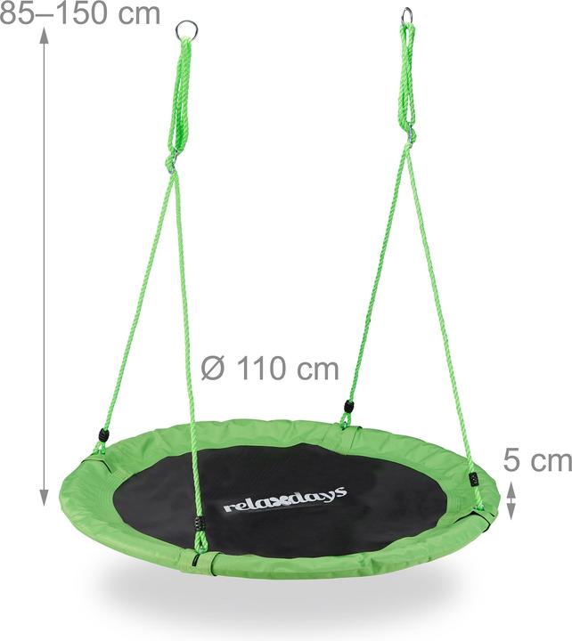 Actual product image Relaxdays 110 cm Nest Swing