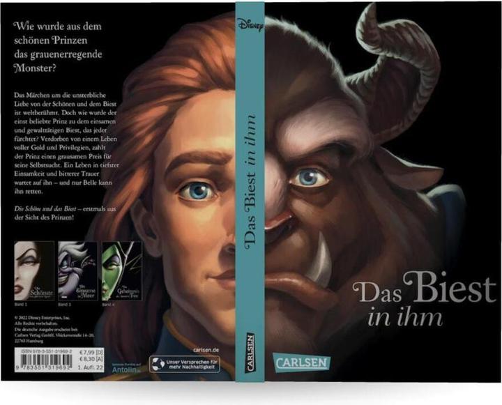 Actual product image Disney - Villains 2: The Beast Inside Him (Ellen Kurtz, Walt Disney, Serena Valentino, German)