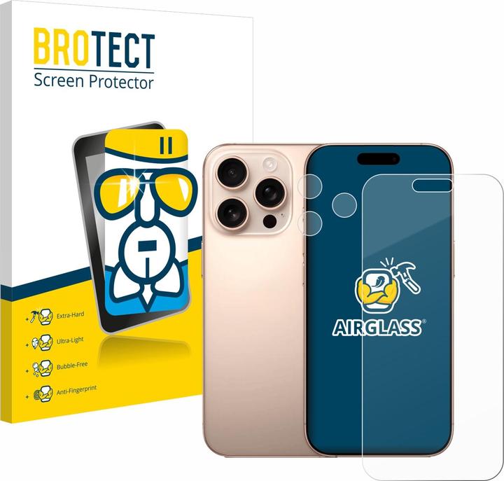 Actual product image BROTECT AirGlass Glass (1 Piece, Apple iPhone 16 Pro Max)