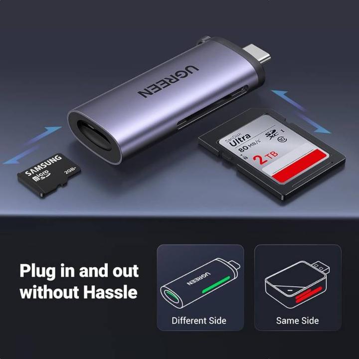Produktbild Ugreen 2in1 Card Reader (USB-C)