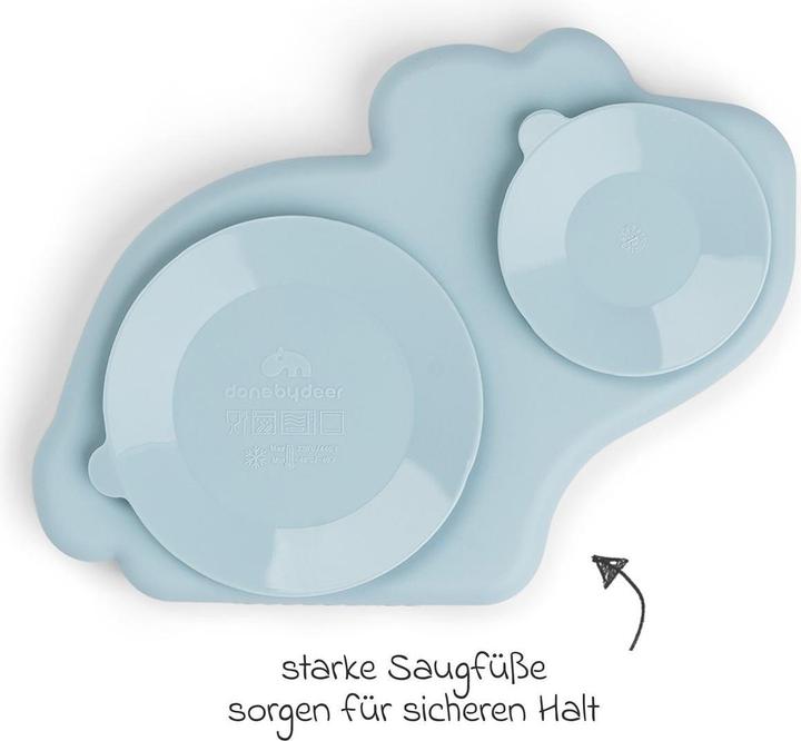 Produktbild Done by Deer Kinderteller & Breischalen Silikon-Esslern-Teller mit Saugfuss Stick