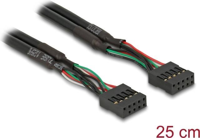 Produktbild Delock Kabel USB 2.0 Pfostenbuchse 2,54 mm 10 Pin zu USB 2.0 (0.25 m)