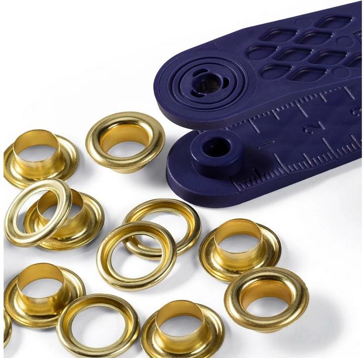 Actual product image Prym Eyelet with disc gold coloured 8mm