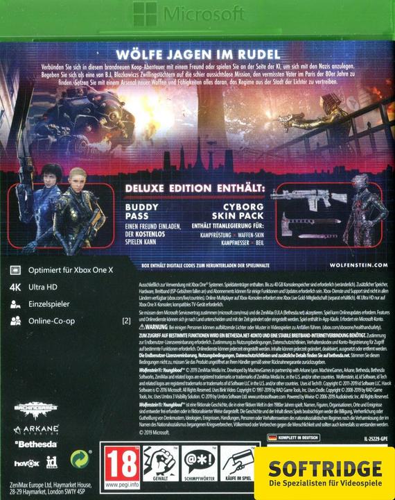 Immagine prodotto Bethesda Wolfenstein: Youngblood - Edizione Deluxe (Xbox One X, Xbox Series X, DE)