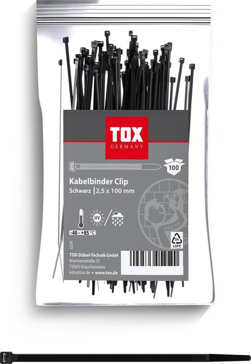 Immagine prodotto Tox Fascetta Clip 2,5x100 (100 pz.) (1000 mm, 100 pz.)