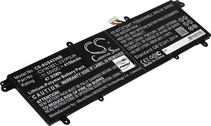 Immagine prodotto AccuCell Batteria Asus VivoBook S14 M433IA-EB069T, S15 M533IA-BQ097T, tipo C31POJH (4150 mAh)