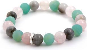 Produktbild Beneto Beaded bracelet made of rosewood. amazonite and labradorite MINK10 / 17 (L)