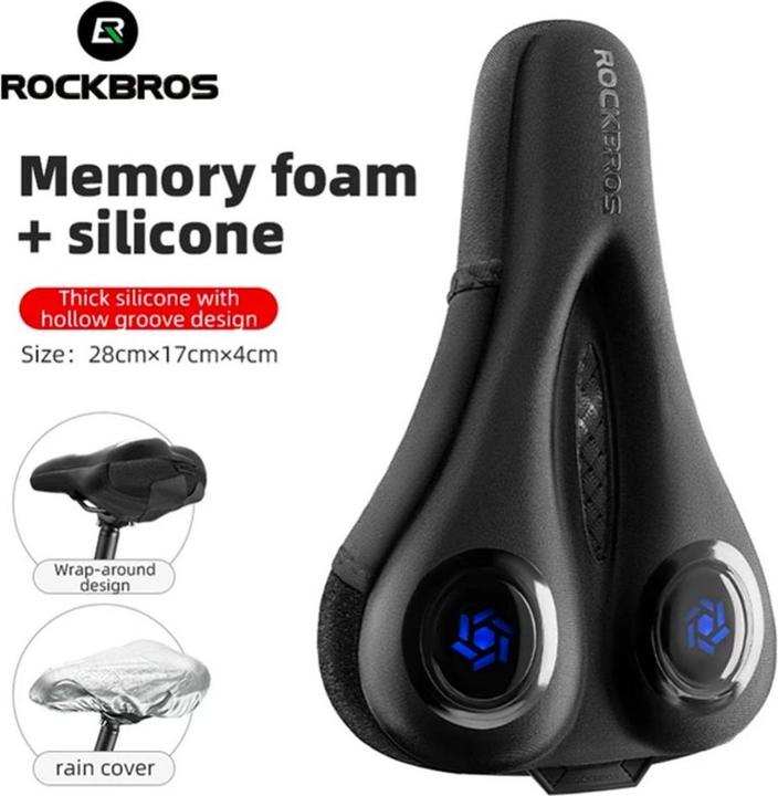 Image du produit Rockbros LF044BL housse de selle avec housse de pluie - noir et bleu