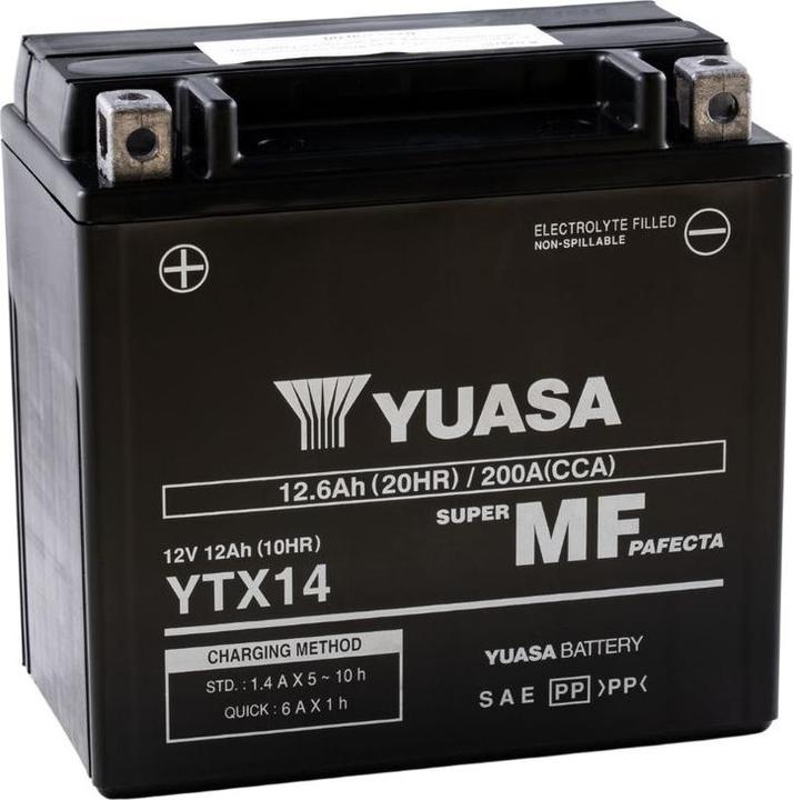 Actual product image Yuasa YTX14 (12 V, 12 Ah, 200 A)