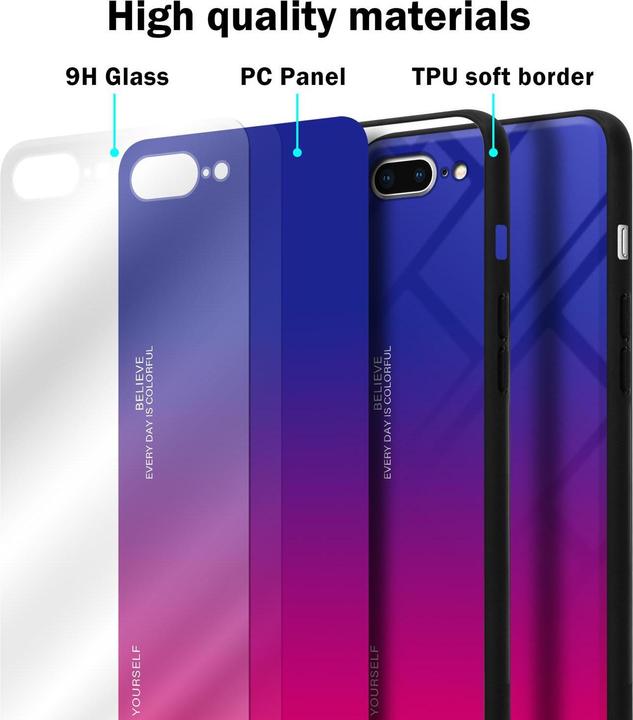 Actual product image Cadorabo TPU 2 colors glass cover (Apple iPhone 7 Plus, Apple iPhone 7s Plus)