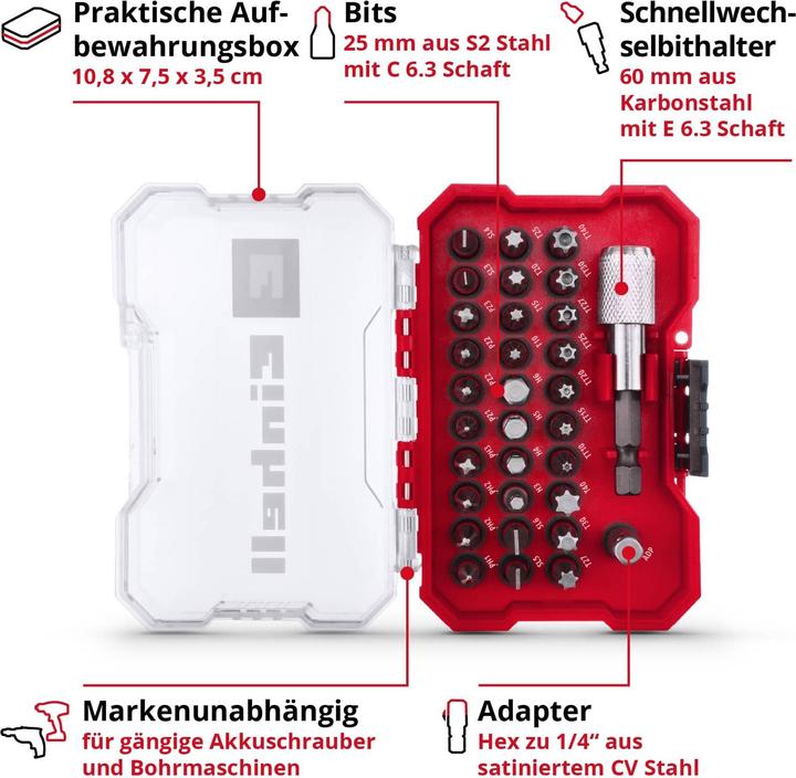 Image du produit Einhell 118693 Jeu d'embouts 32 pièces (25mm)