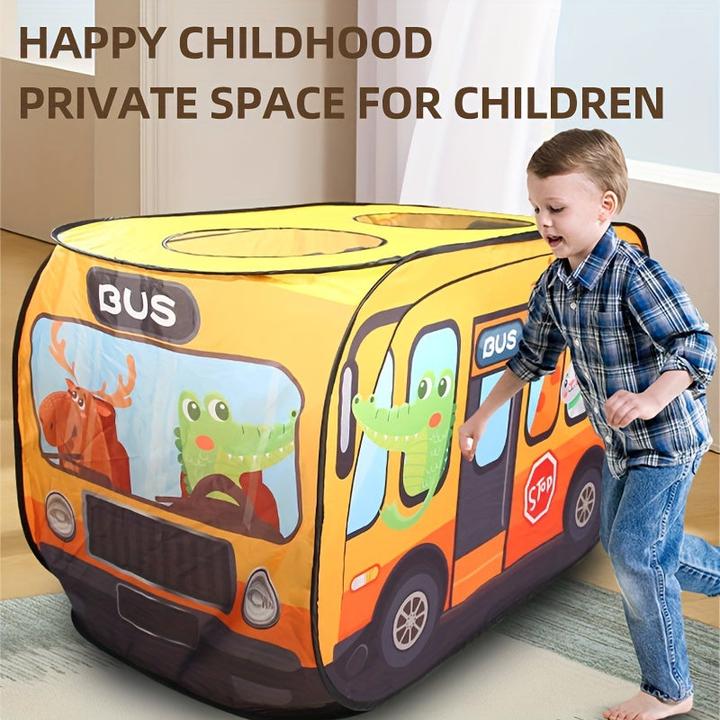 Image du produit Activity Board Tente d'autocar pour enfants, maison de jeu intérieure, maison de jeu extérieure.