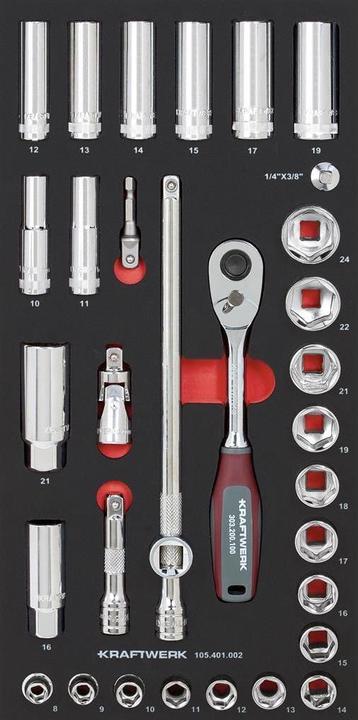 Immagine prodotto Kraftwerk Inserto per set di chiavi a bussola (19 mm, 12 mm, 24 mm, 14 mm, 22 mm, 16 mm, 10 mm, 21 mm, 18 mm, 17 mm, 11 mm, 15 mm, 8 mm, 9 mm, 13 mm)