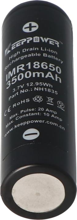 Image du produit Keeppower Batterie IMR18650 - (Flat Top) (1 pcs, 18650, 3500 mAh)