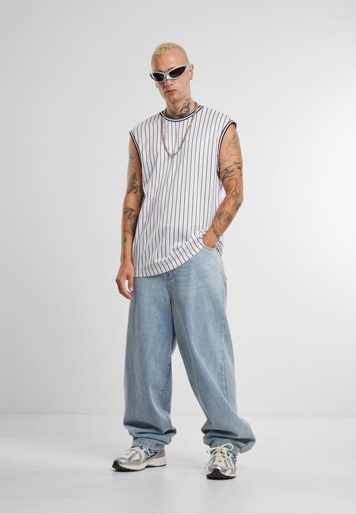 Actual product image Urban Classics Striped Mesh Tank Top - 166797 (S)